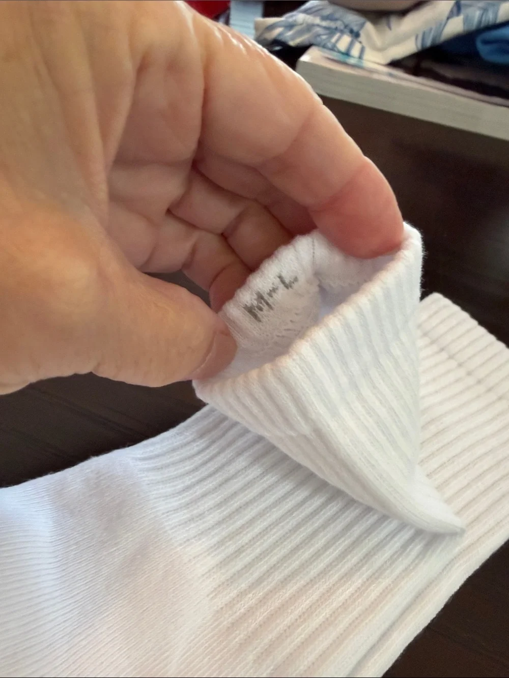 NWOT lululemonathletica White Crew Socks with Blue and Green Logo 2  - Pair